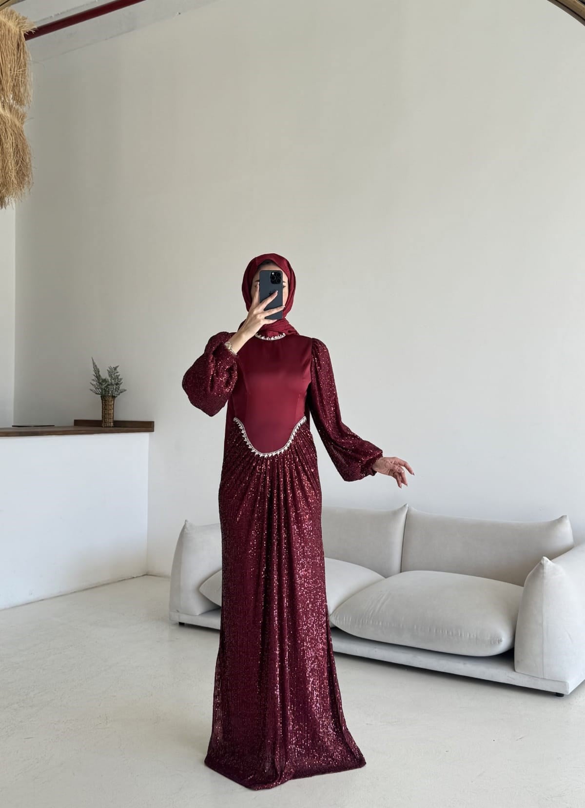 Ahu Abiye Bordo