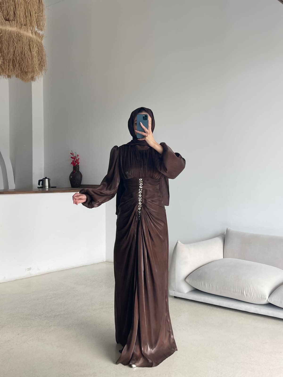 Sofya Abiye Kahverengi 