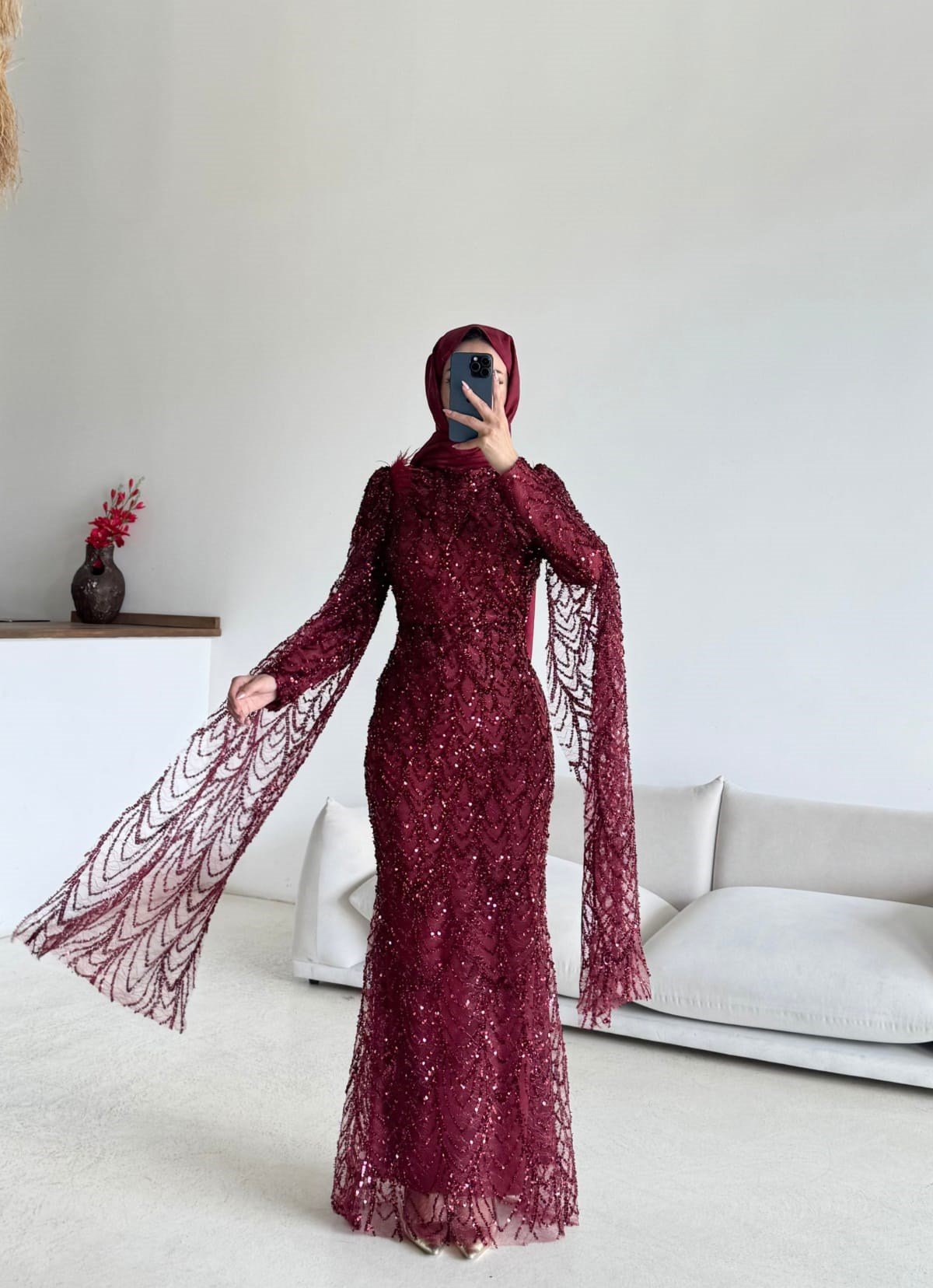 Yıldız Abiye Bordo 