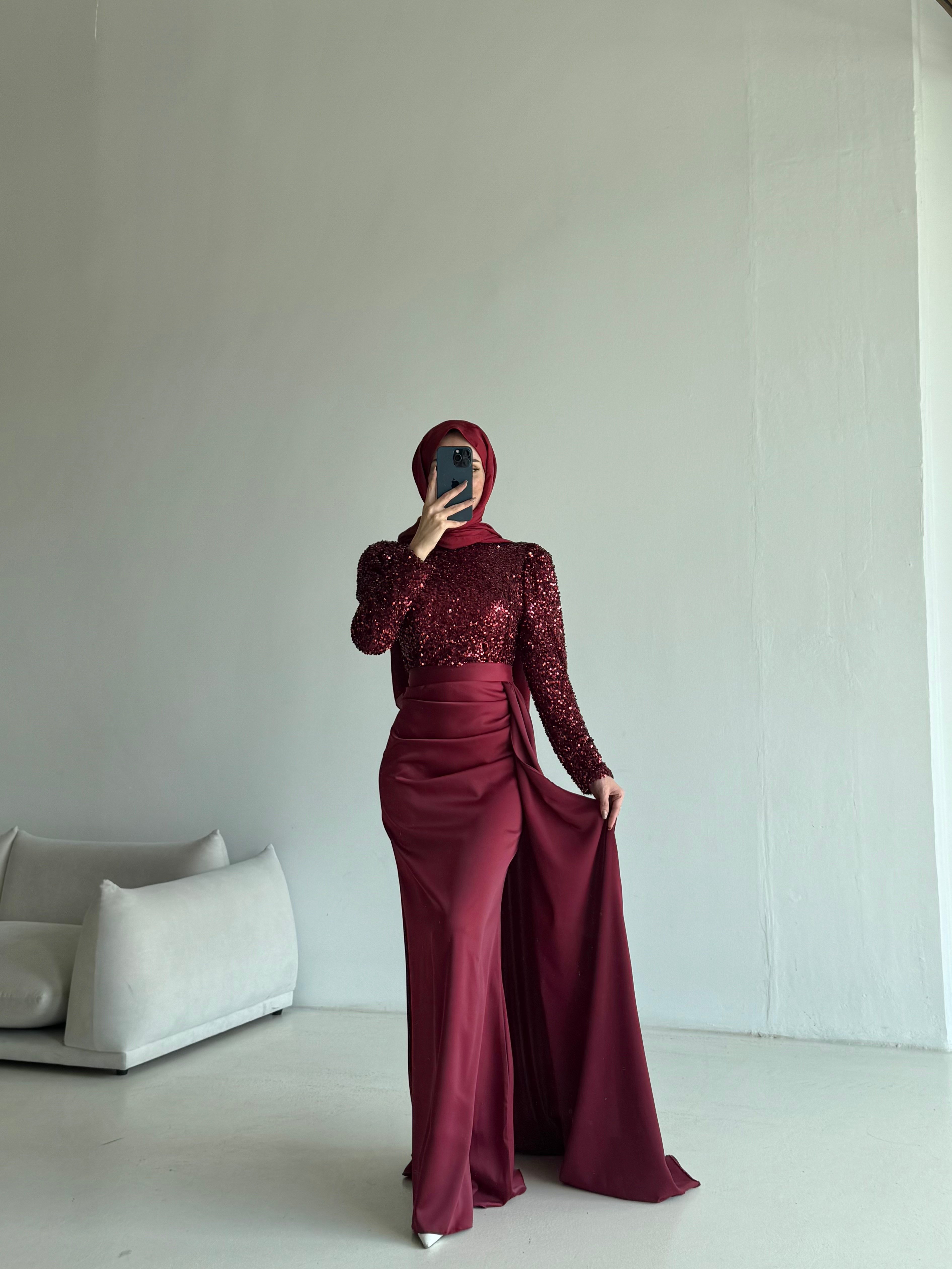 Zeyna Abiye Bordo
