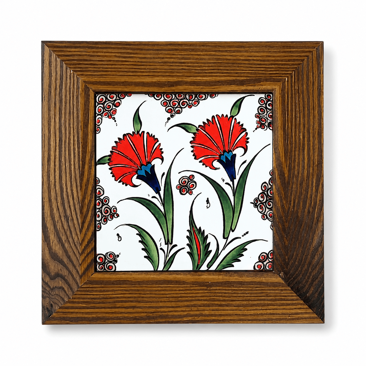 Ahşap Çerçeveli Dekoratif Seramik Tablo – Motif Koleksiyonu VII