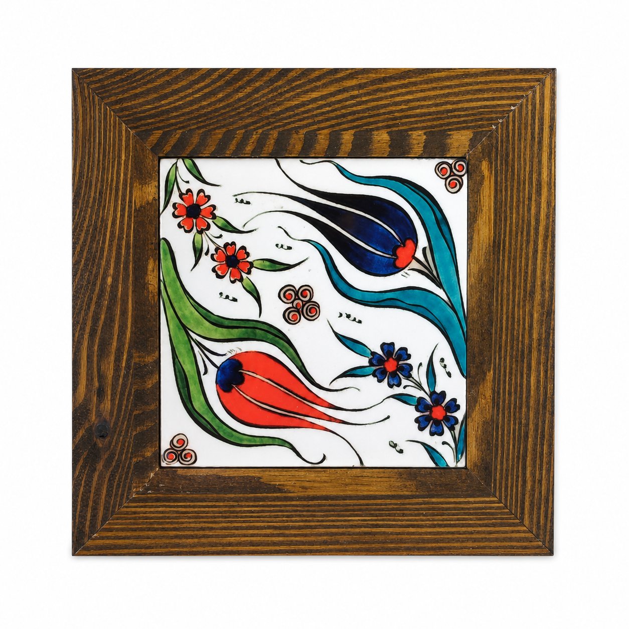 Ahşap Çerçeveli Dekoratif Seramik Tablo – Motif Koleksiyonu III