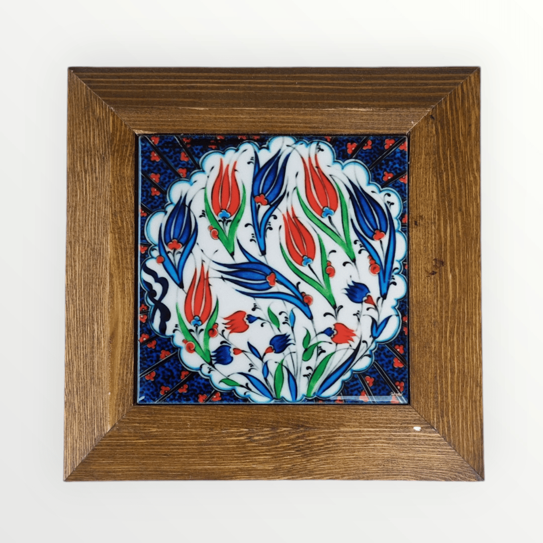 Ahşap Çerçeveli Dekoratif Seramik Tablo – Motif Koleksiyonu I