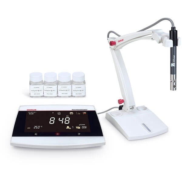 OHAUS AQUASEARCHER AB33EC-F Masaüstü İletkenlik Ölçer Seti STCON7 Elektrodu İçerir