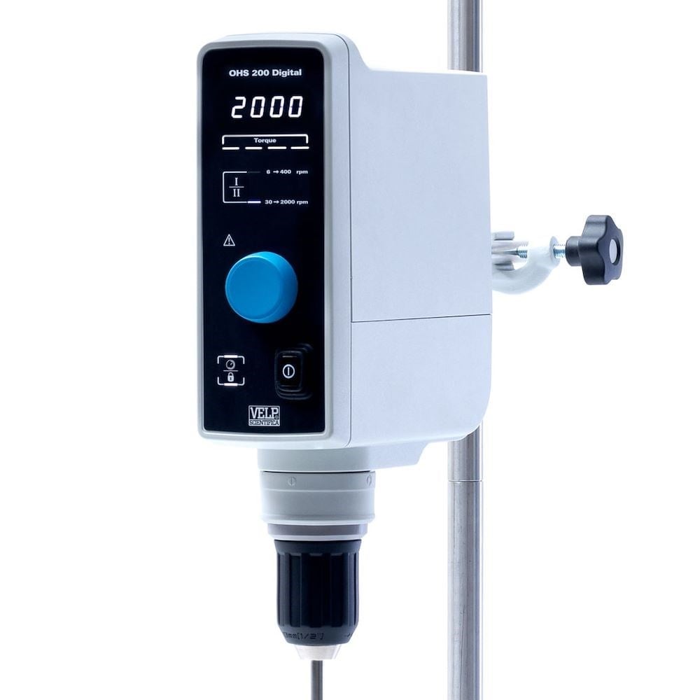 VELP OHS 200 Dijital Mekanik Karıştırıcı 2.000rpm 100litre 200Ncm 100.000mPas