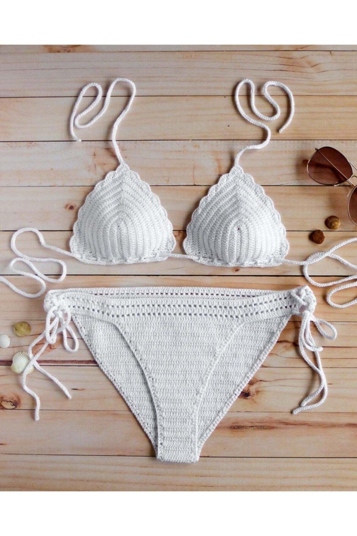 Kadın Tığ Örgü Bikini Takım