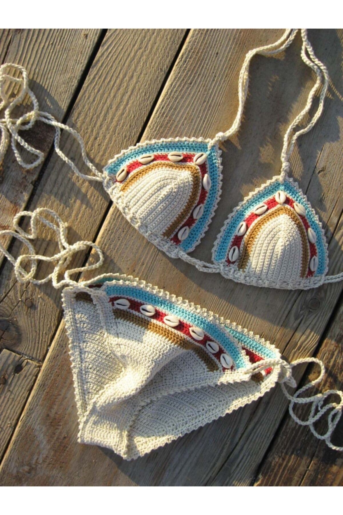 Major Tığ Işi Örme Bikini Takım