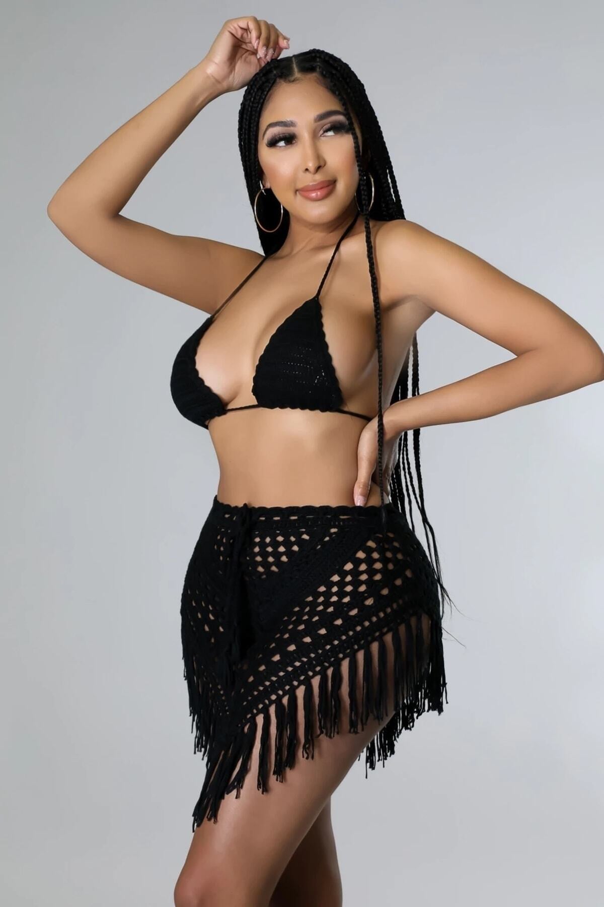 Tığ Örgü Üçgen Bikini Üstü