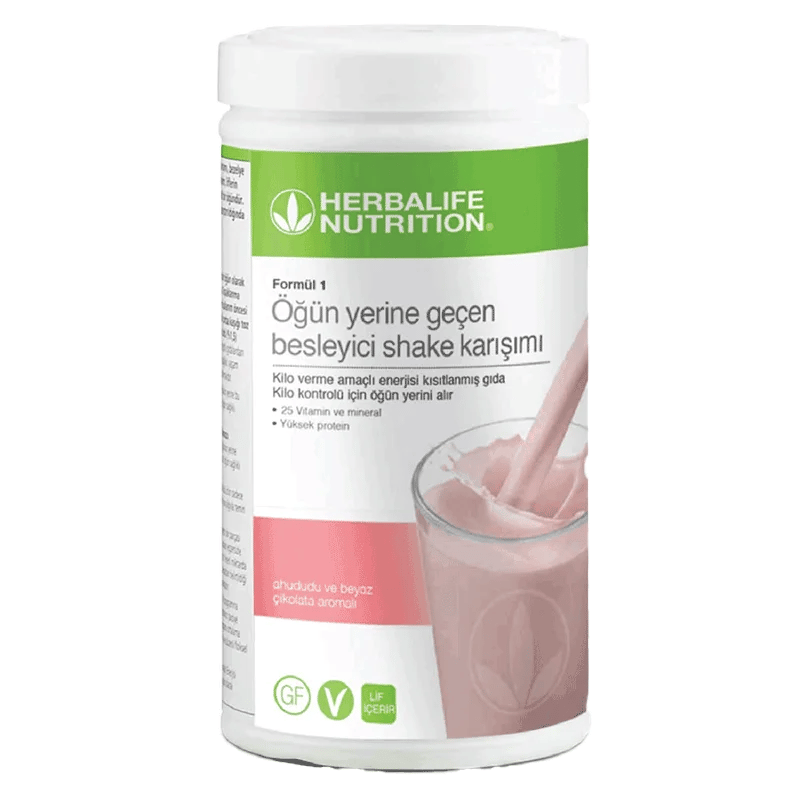 Herbalife Formül 1 Ahududu ve Beyaz Çikolata Aromalı Öğün Yerine Geçen Besleyici Shake