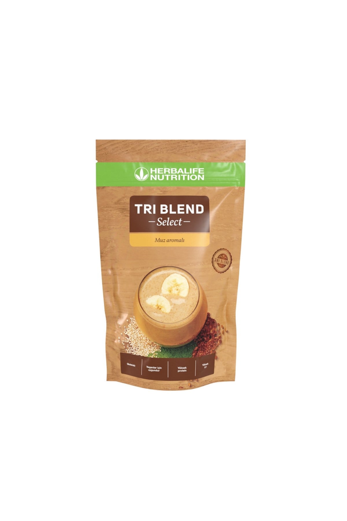 Vegan Ara Öğün Muz Aromalı Tri Blend Vegan beslenenlere yönelik Guleten içermez