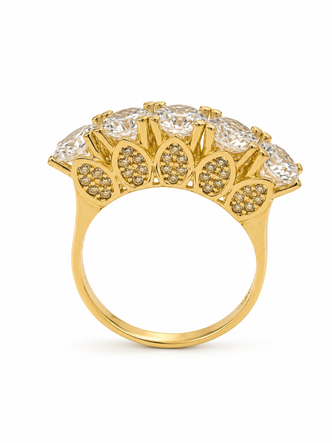 Yazıcılar 14 Ayar Altın Imperial Lotus Yüzük 4,12 GR (326)