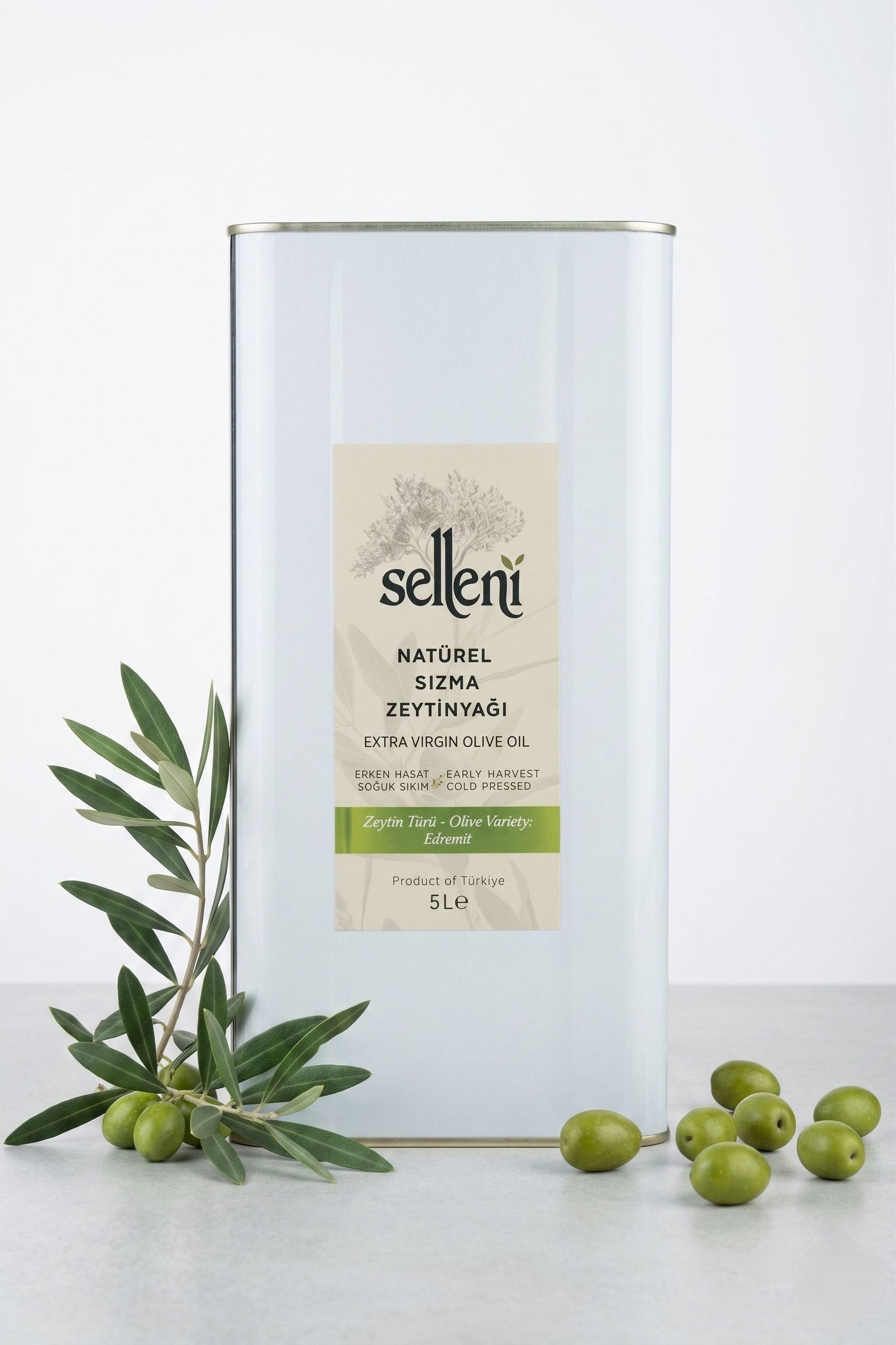 Selleni Erken Hasat Soğuk Sıkım Edremit 5 L