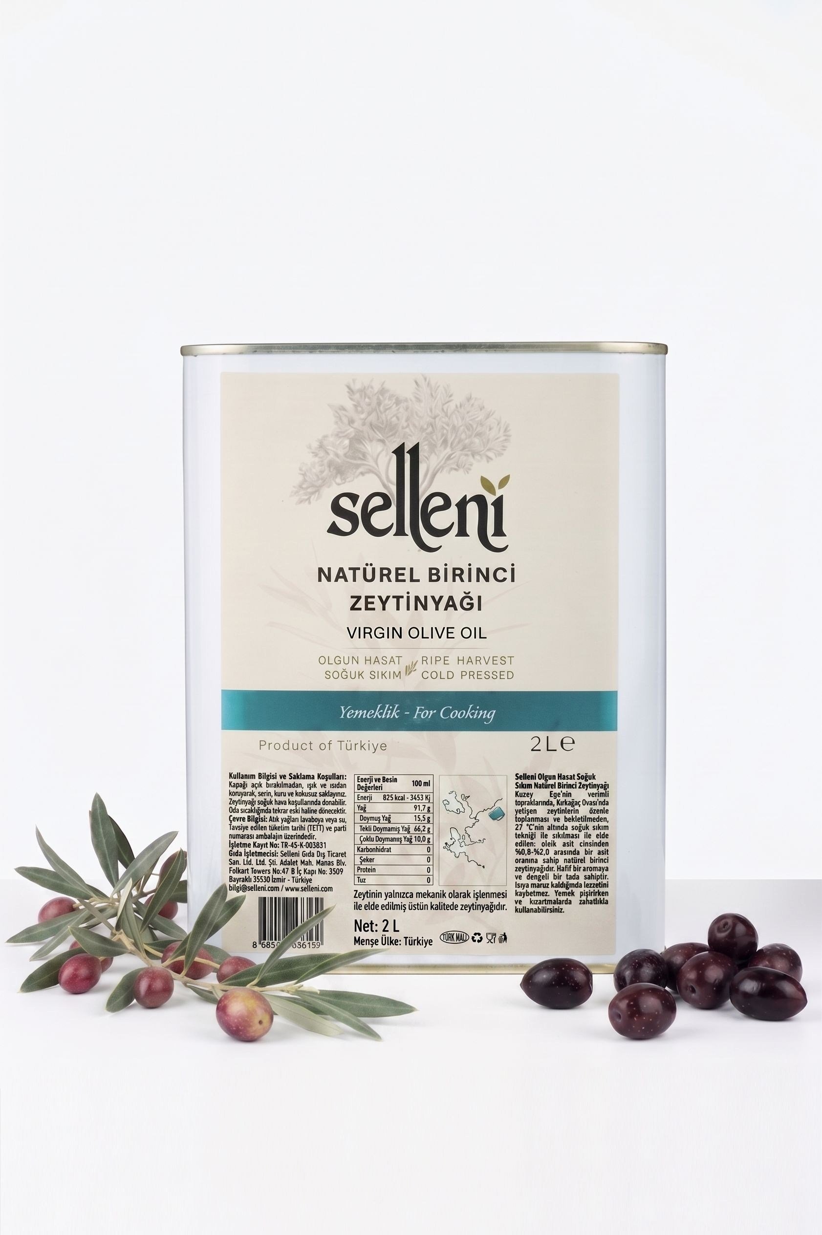 Selleni Olgun Hasat Soğuk Sıkım Yemeklik 2 L