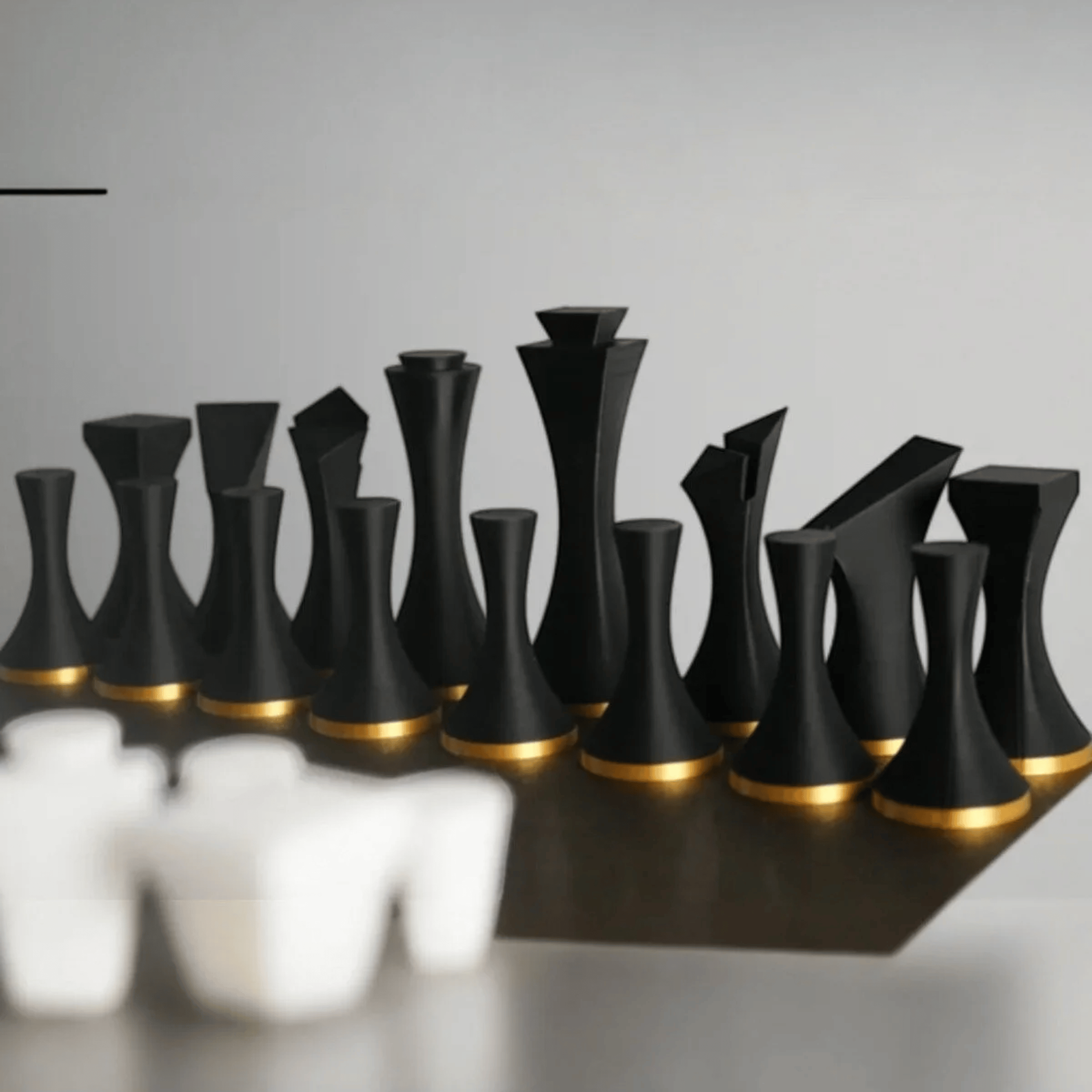 Modern Minimalist Tasarım Satranç Taşları Seti