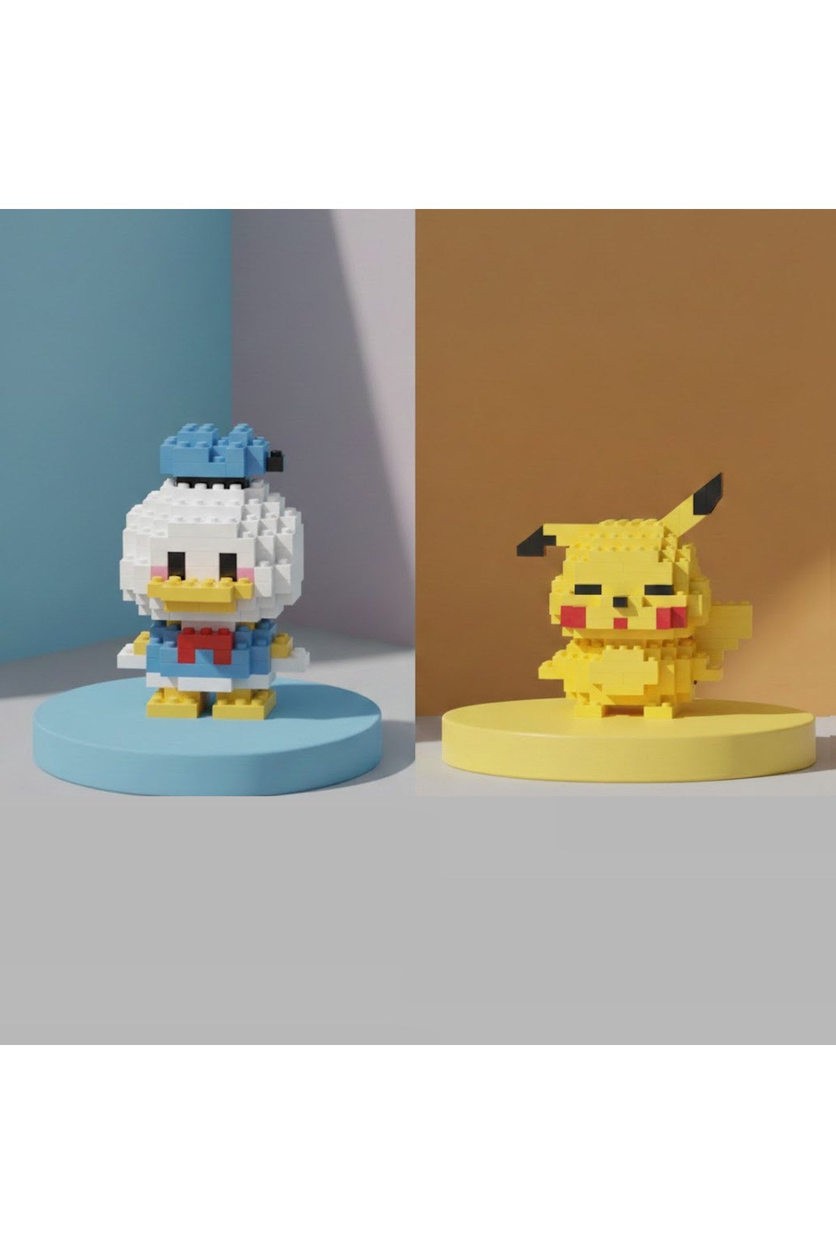 Sevimli İkili Karakter Nano Blok Seti - 3D Mikro Yapım Figürleri (2 Farklı Model)