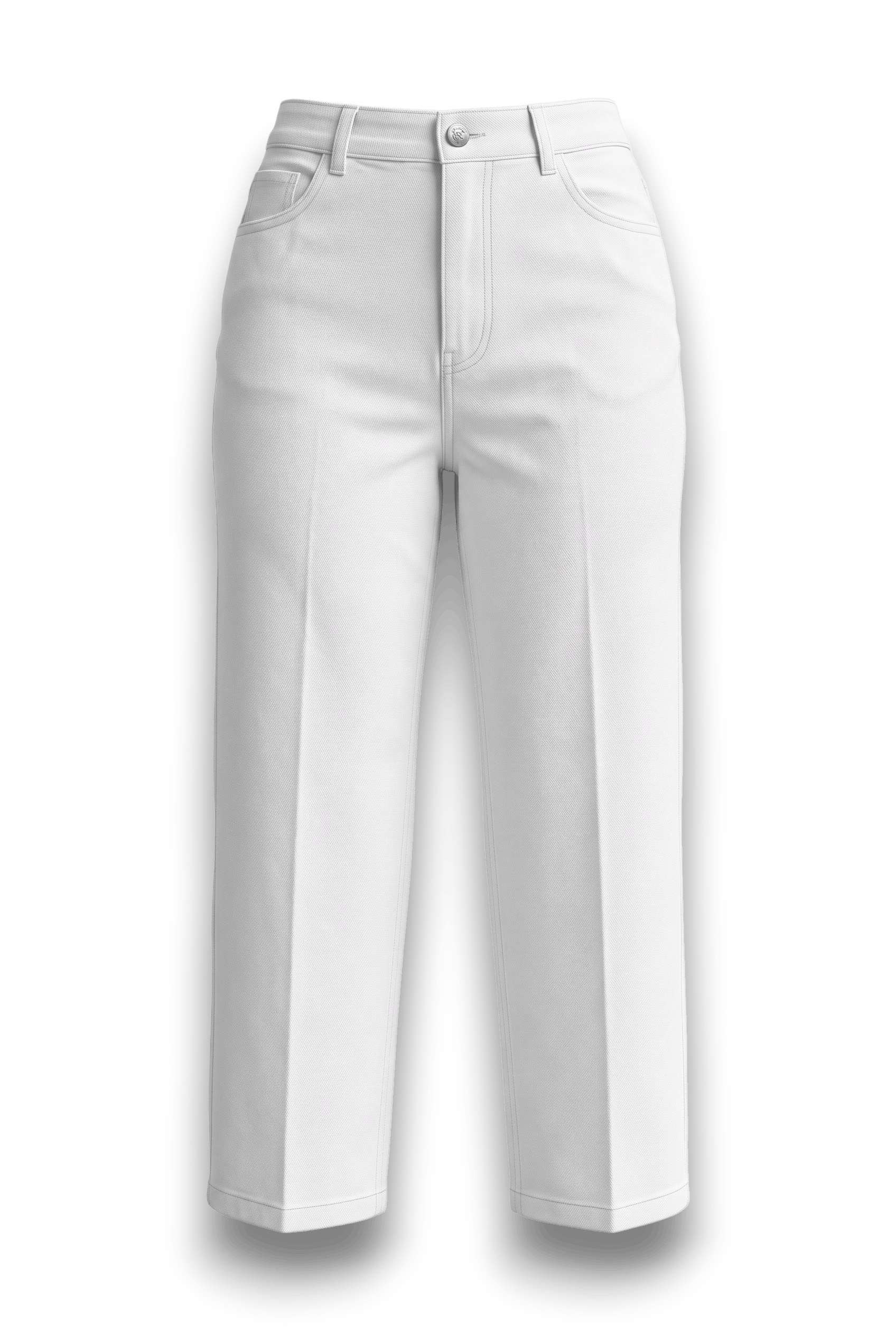 Beyaz Denim Skater Pantolon