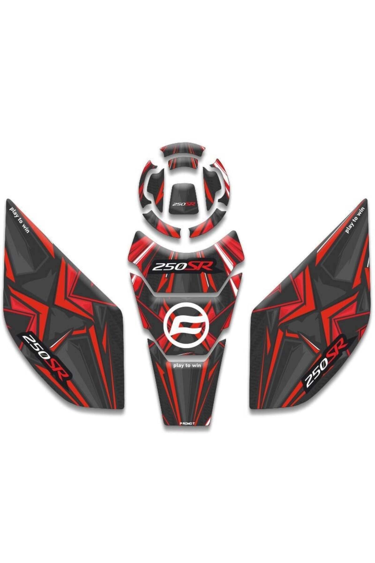 CF MOTO 250SR TANK PAD SET KIRMIZI [ 2021-2026 ]