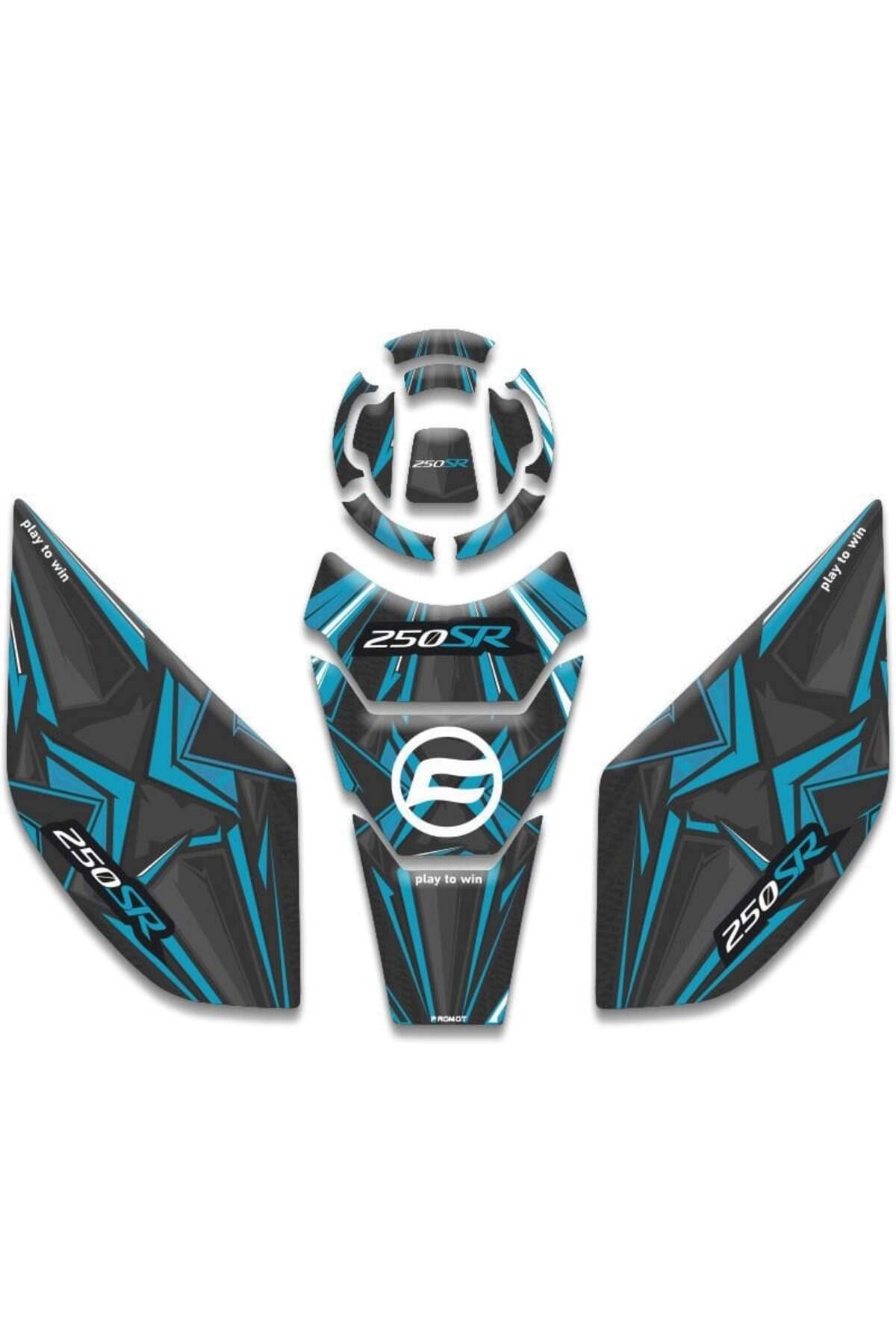 CF MOTO 250SR TANK PAD SET MAVİ [ 2021-2026 ]