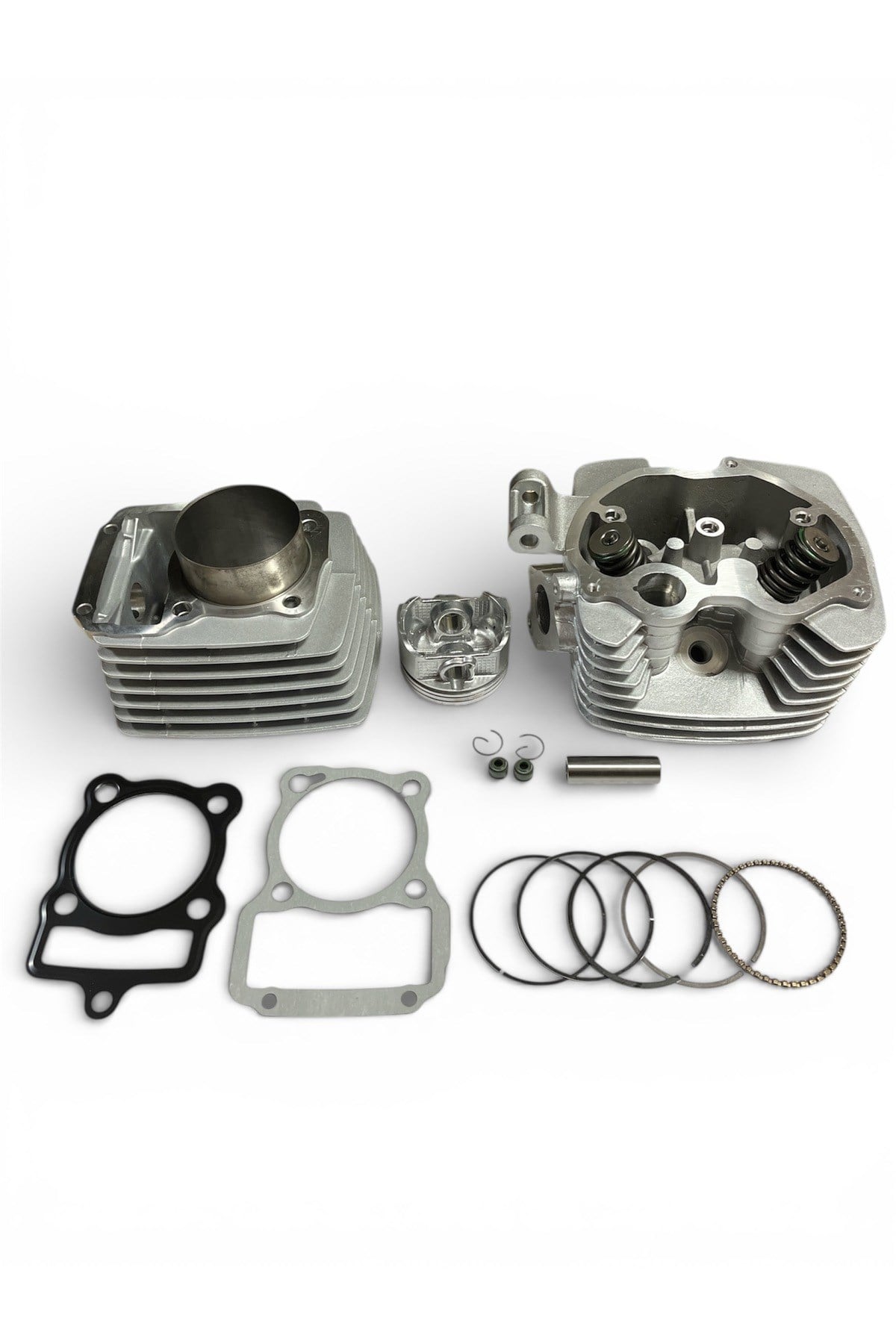 CG 200cc SİLİNDİR + ÜST KAPAK SET / SİLİNDİR 15 PERNO [65,5mm] [YÜK:69 mm] + KAPAK [DQ SUBAP]