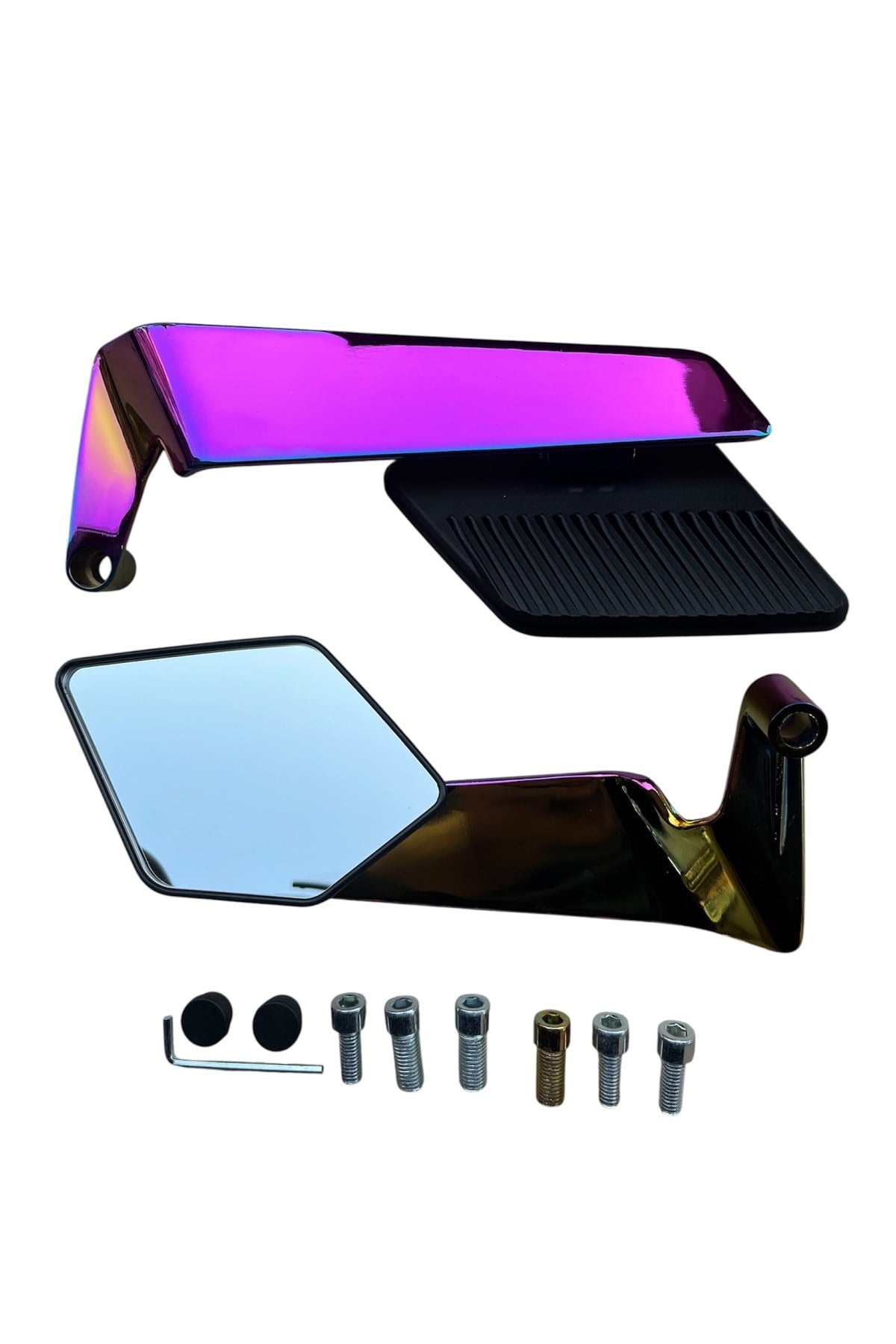 GİDON ÜSTÜ H2 KANAT AYNA RAİNBOW [BUKALEMUN] GENİŞ PCX -DRİFT L - AYNA GİRİŞİ OLAN TÜM MOTOSİKLETLER