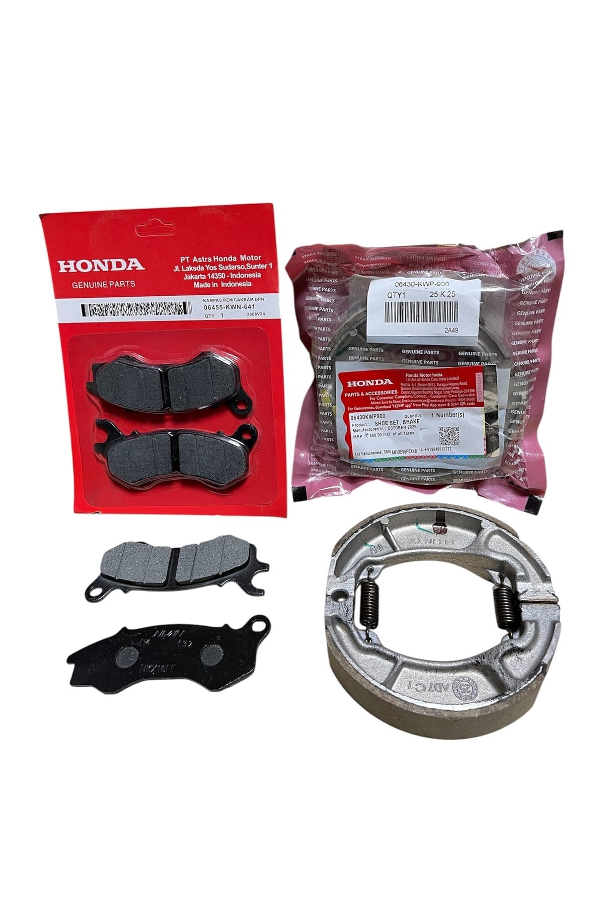 HONDA PCX 2011 - 2017 ORJİNAL ÖN BALATA + ARKA BALATA TAKIM PCX 2011/2012/2013/2014/2015/2016/2017