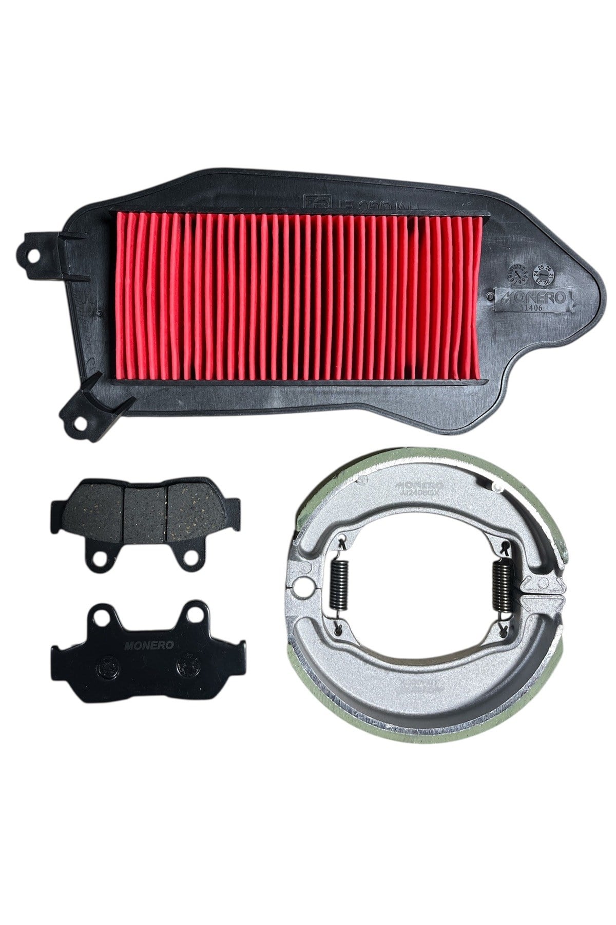 HONDA SPACY 110 - ACTİVA S ÖN BALATA + ARKA BALATA TAKIMI + HAVA FİLTRESİ BAKIM SETİ