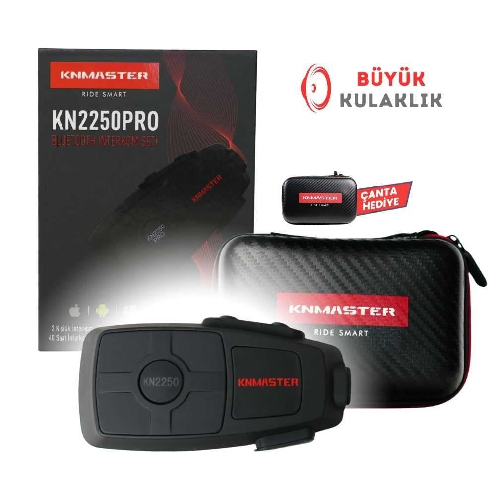 Knmaster KN2250 PRO Motosiklet Kask İntercom Bluetooth Kulaklık Seti