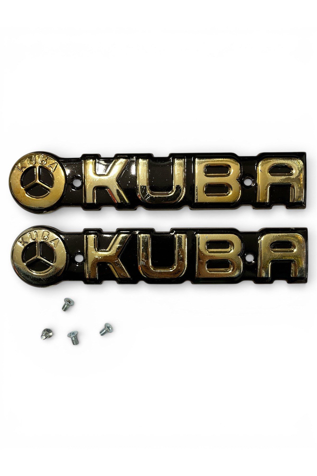 KUBA CG MOTOSİKLET DEPO YAZISI GOLD SAĞ SOL İKİ TARAF İÇİN (4 TANE VİDASI DAHİLDİR)