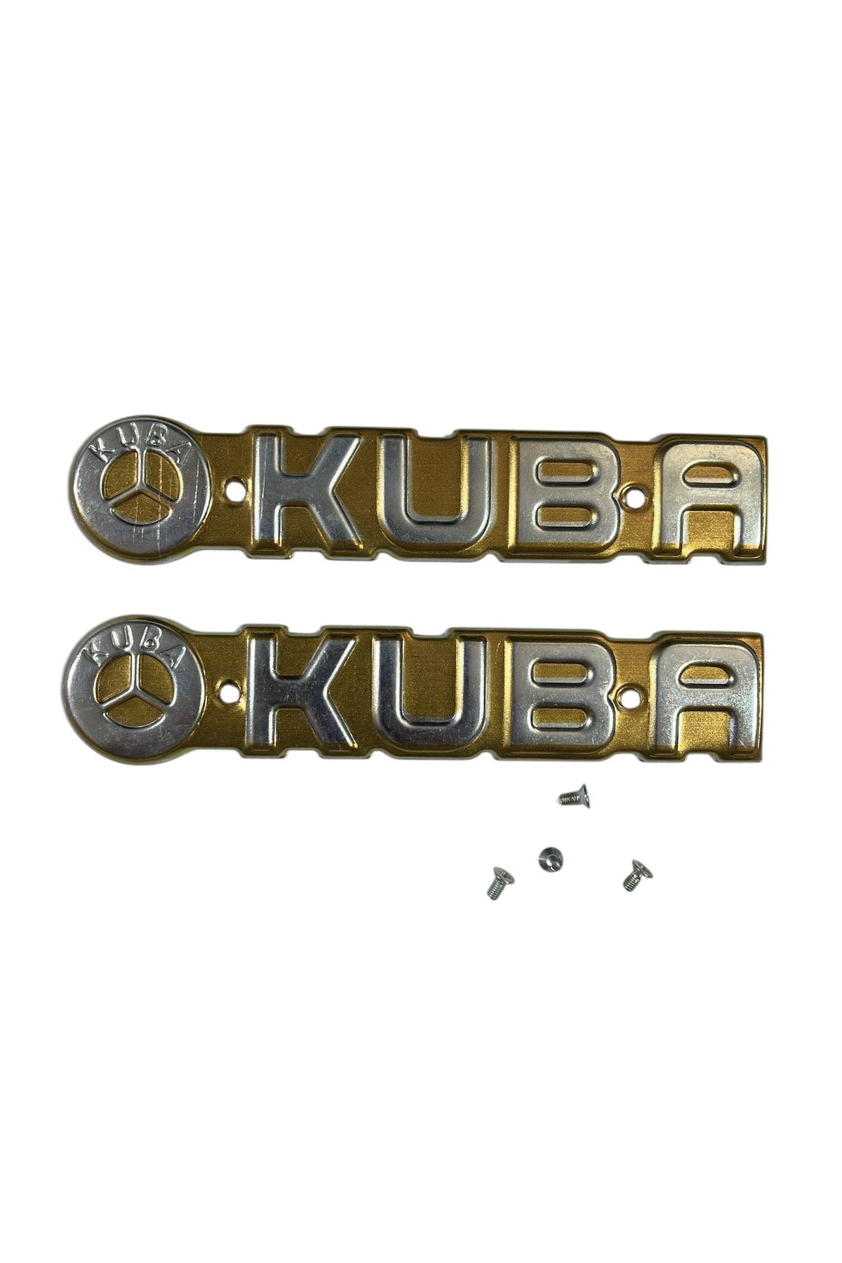 KUBA CG MOTOSİKLET DEPO YAZISI GOLD SAĞ SOL İKİ TARAF İÇİN (4 TANE VİDASI DAHİLDİR) KUBA ÇİTA