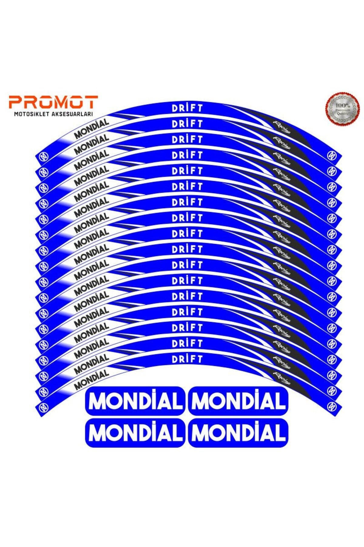 MONDİAL DRİFT L JANT ŞERİDİ MAVİ