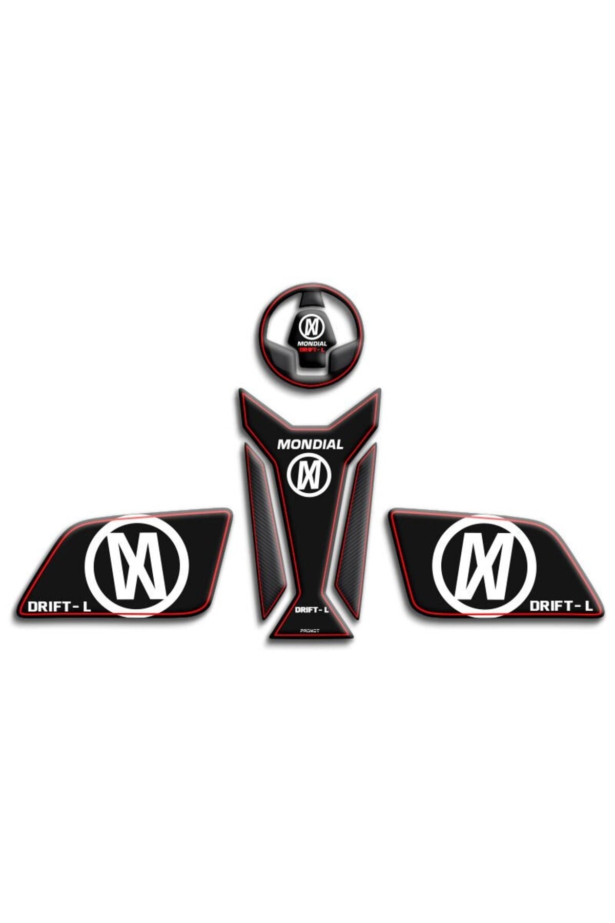MONDİAL DRİFT L UYUMLU TANK PAD SET KIRMIZI KARBON