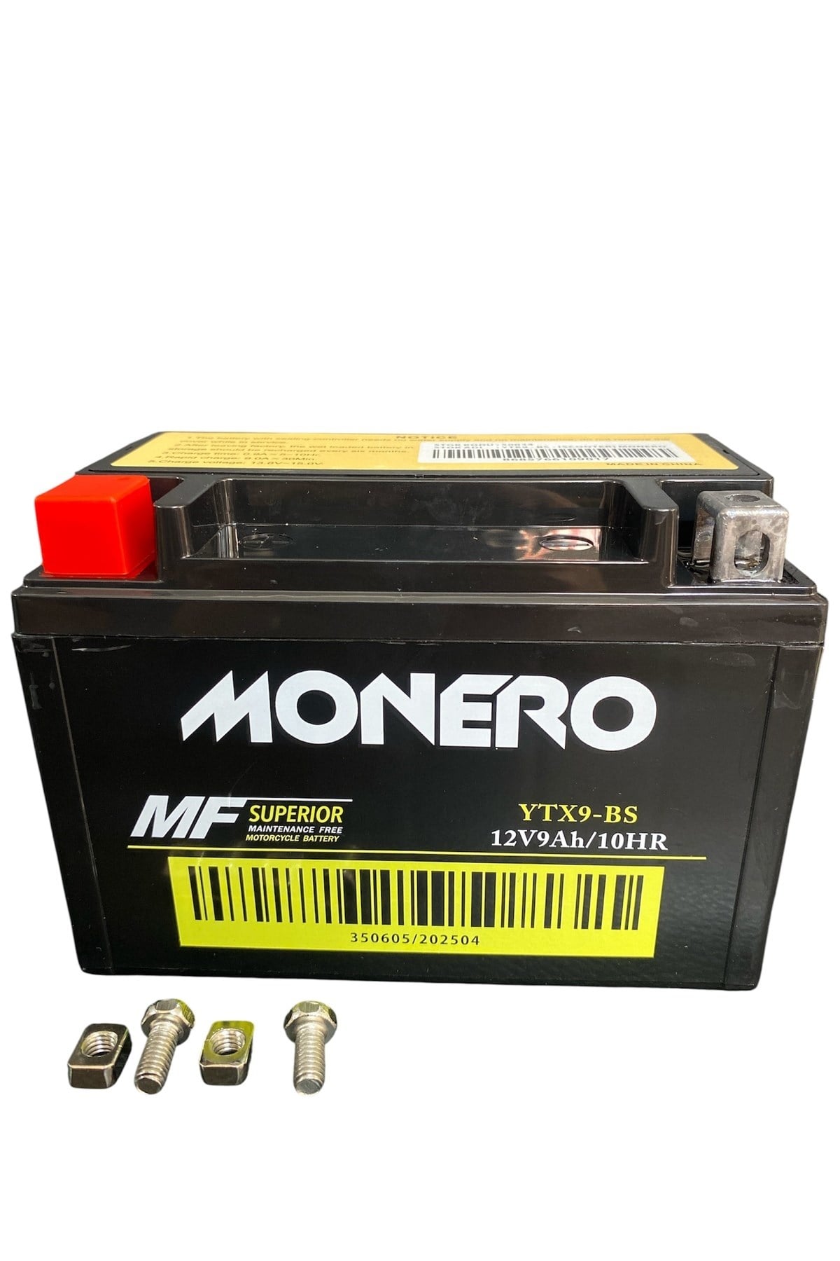 MONERO AKÜ 12 V 9 Ah YATIK AKÜ SCOOTER - PULSAR NS200 -RS200 - FRECCİA - DOMİNAR [Ölçü -150*85*107]