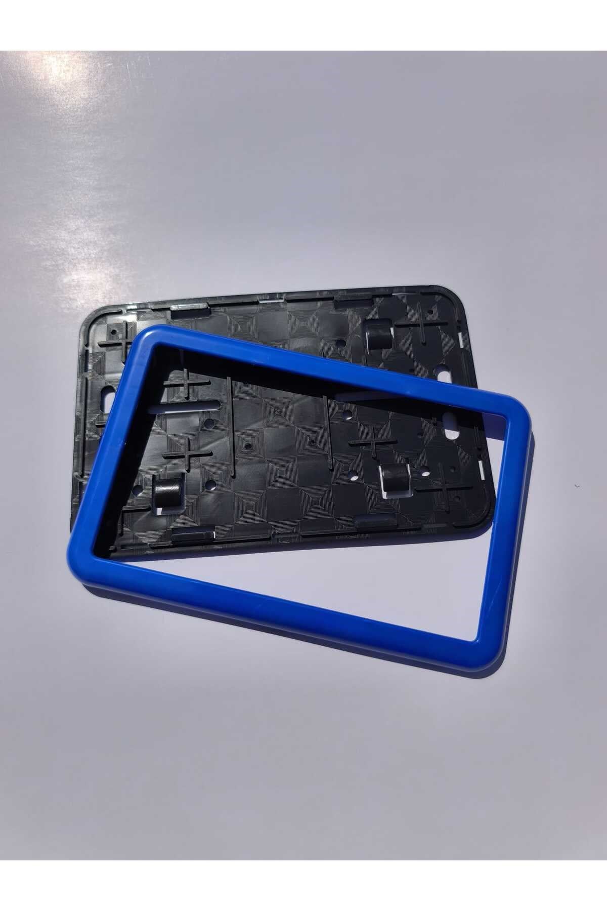 MOTOSİKLET ÇERÇEVELİ PLAKALIK MAVİ UNİVERSAL