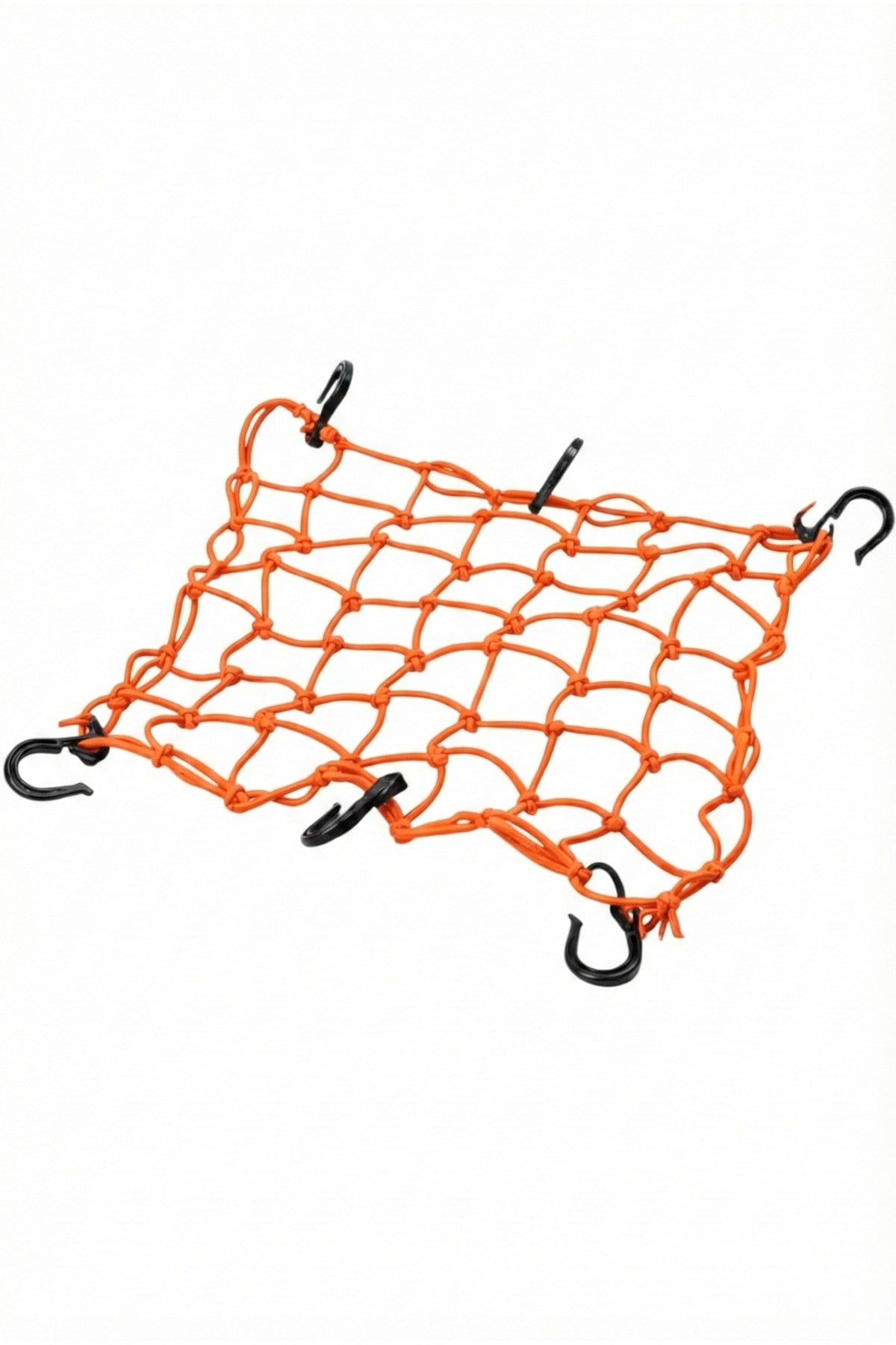 MOTOSİKLET KASK FİLESİ [ AHTAPOT ] TURUNCU 6 KANCALI 35 x 35 cm