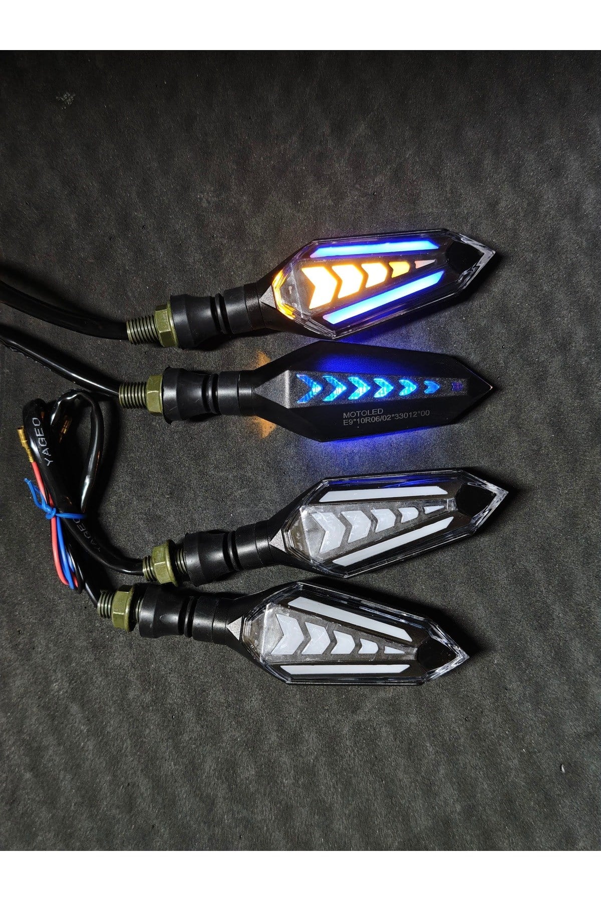MOTOSİKLET LED SİNYAL KAYAR MODLU 4 ADET [TAKIM] UNİVERSAL - CG - KUBA ÇİTA - DRİFT L - MH DRİFT - CUB