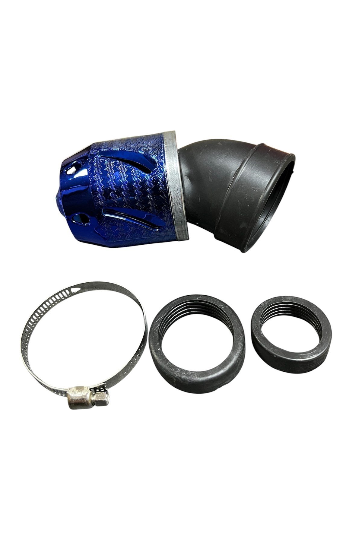 MOTOSİKLET PERFORMANSLI AÇIK HAVA FİLTRESİ MODİFİYE MAVİ 35/38/40/42/44/46/48 mm UNİVERSAL - SCOOTER - CG - CUB - RACİNG