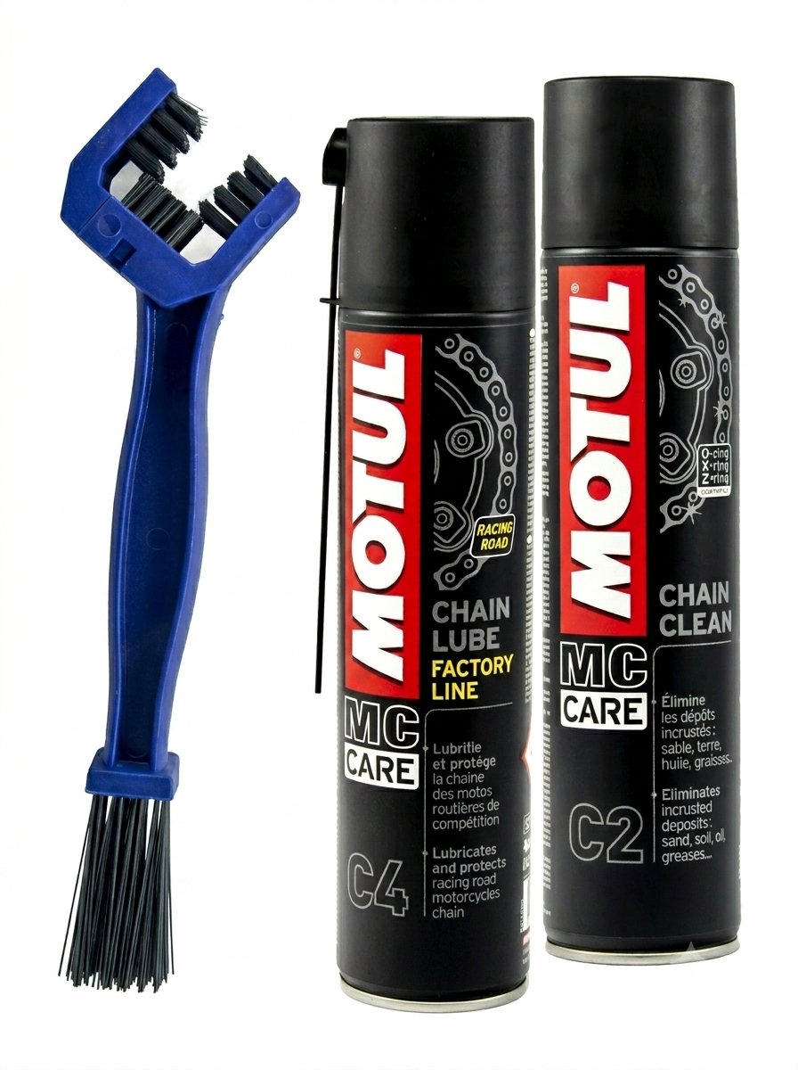 MOTUL ZİNCİR BAKIM SETİ [C2 + C1 + Zincir Temizleme Fırçası ]