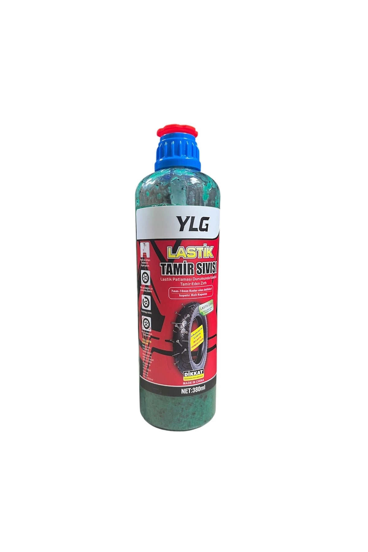 PARÇACIKLI YEŞİL LASTİK SIVISI - LASTİK TAMİR ZIRHI 380 ml [A KALİTE]