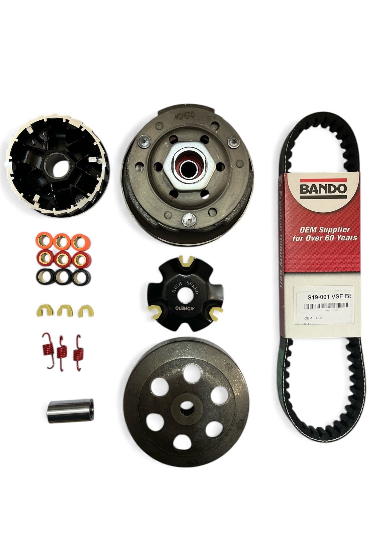 PERFORMANSLI SCOOTER 50 cc 80 cc ÖN VARYATÖR + ARKA DEBRİYAJ + BANDO KAYIŞ SET ( HIZ İÇİN ÖZEL SET )