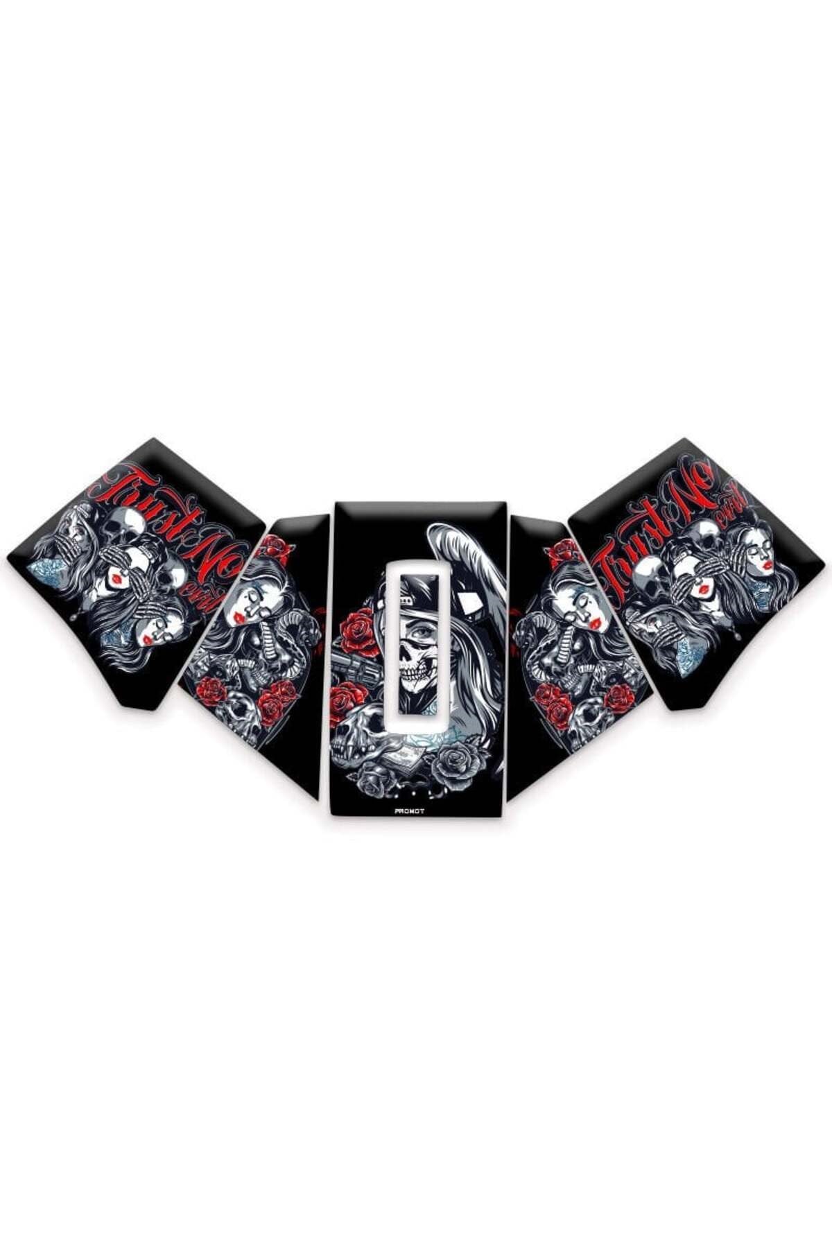 RKS VRS 125 TANK PAD SET KIRMIZI DÖVMELİ