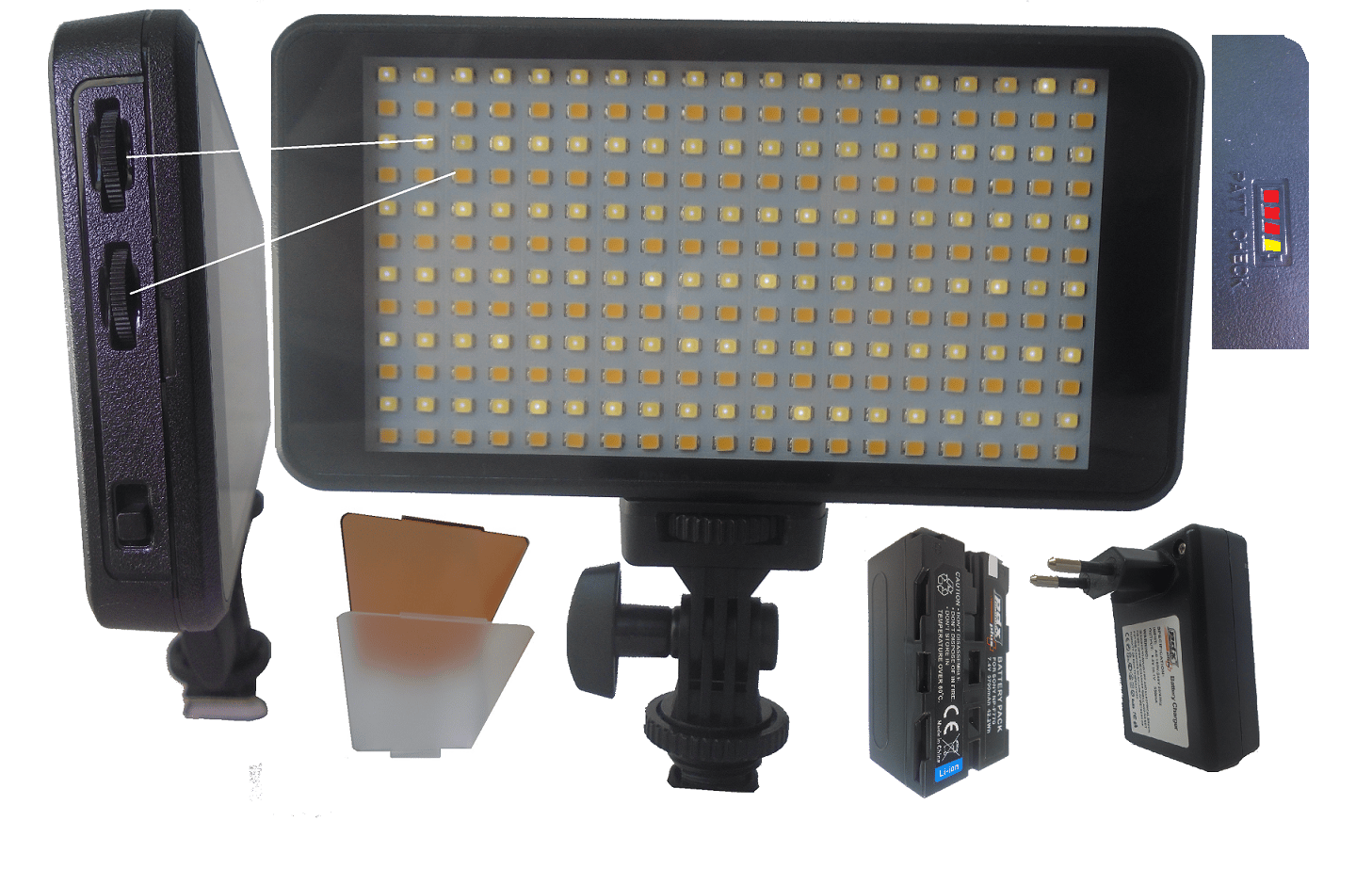 Led-228A Turuncu-Beyaz 228 Led JVC Kamera Işığı