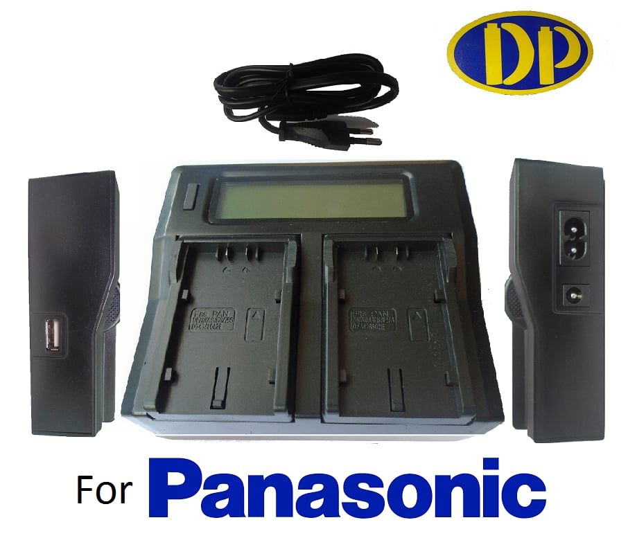 Panasonic D28S Batarya DP İkili Dijital, Hızlı Şarj Cihazı