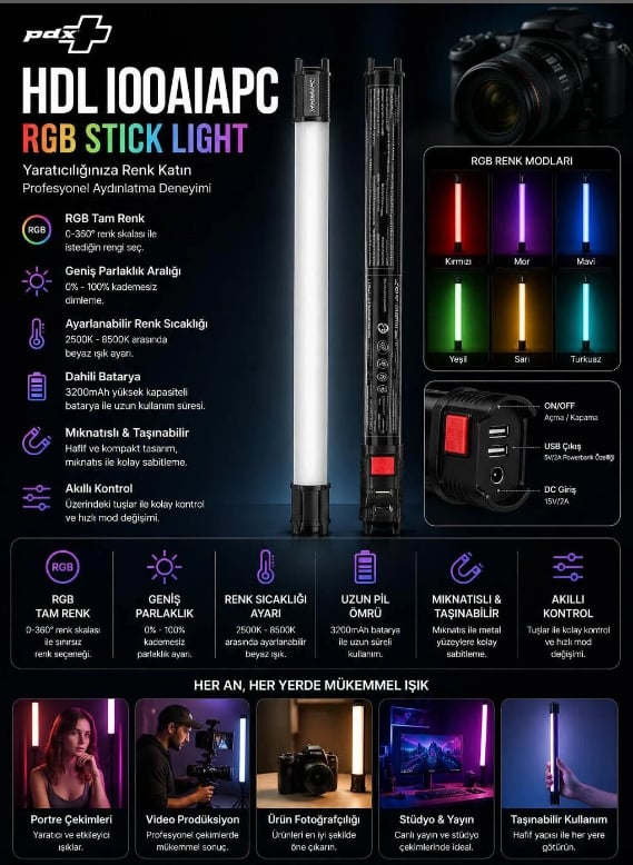 PDX HDL-100AIAPC RGB Stick Light
