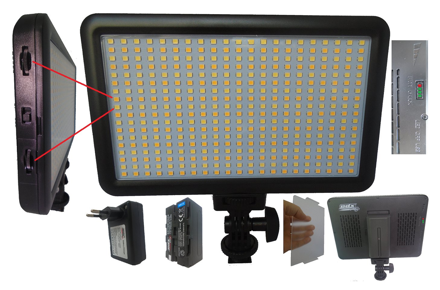 Sony Mc2000 İçin PDX Led-378A Kamera Işığı