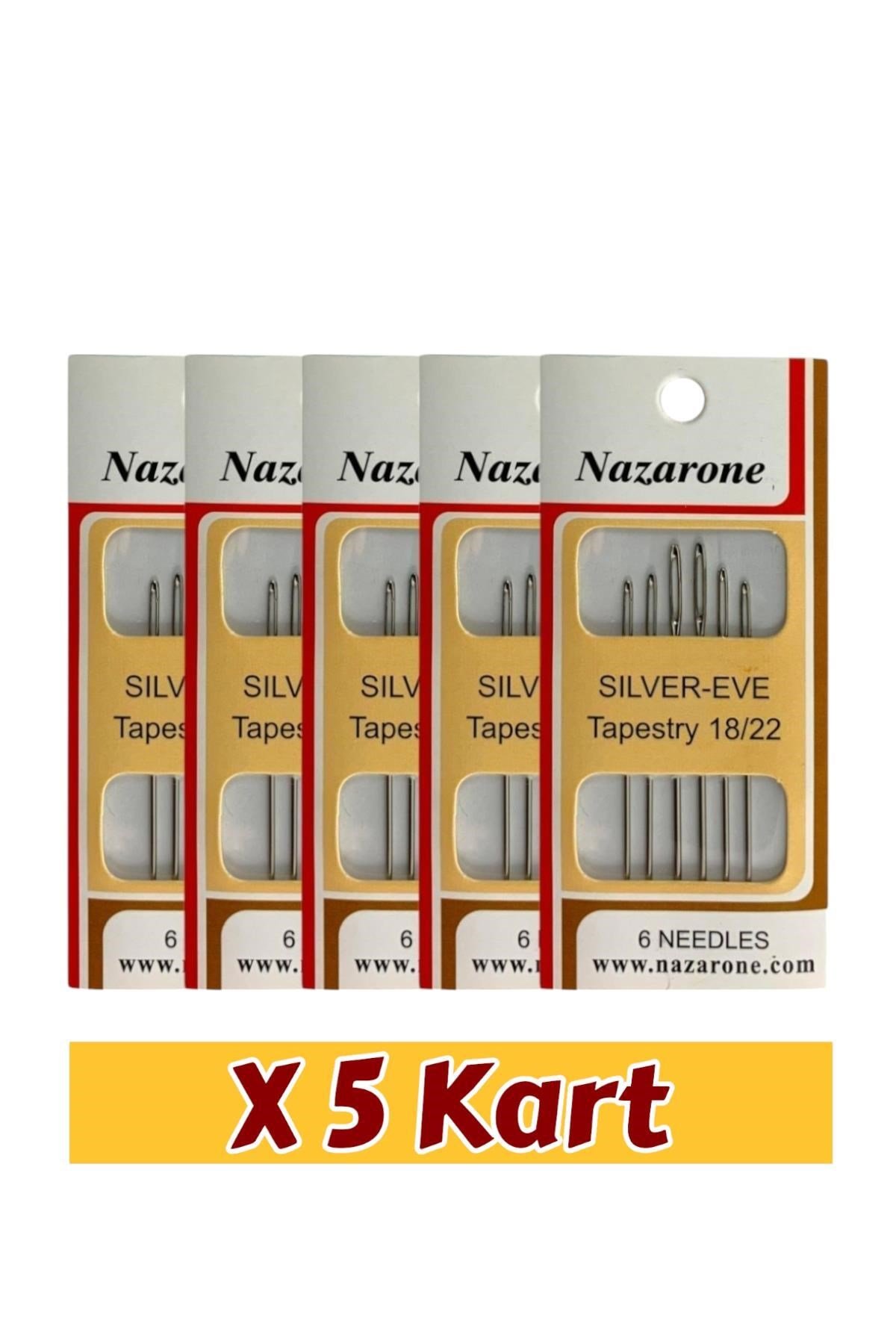 ETAMİN İĞNE NO:18/22 5 KART(30 ADET İĞNE)