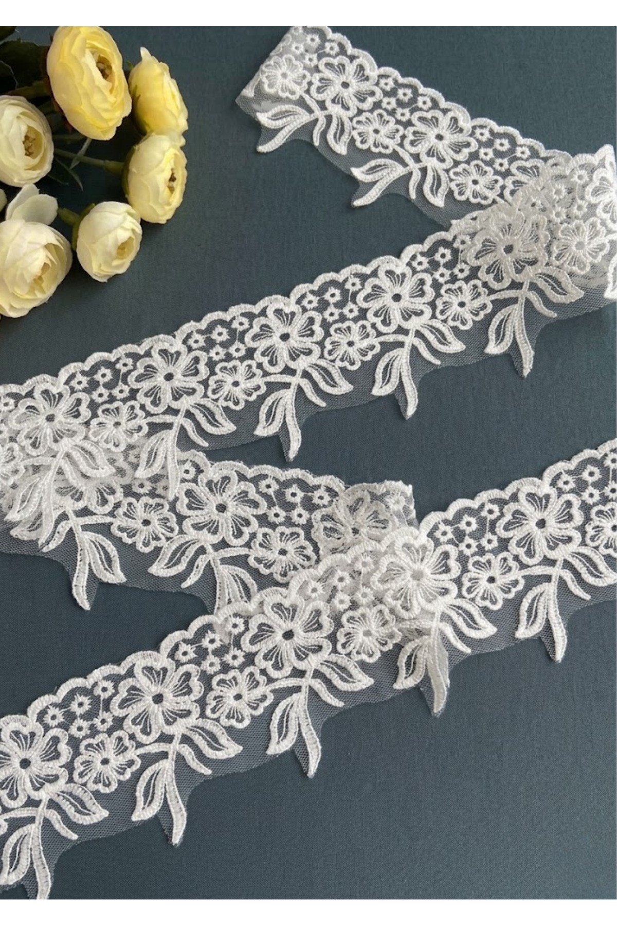 Fransız Dantel Lx106 13,5mt-beyaz