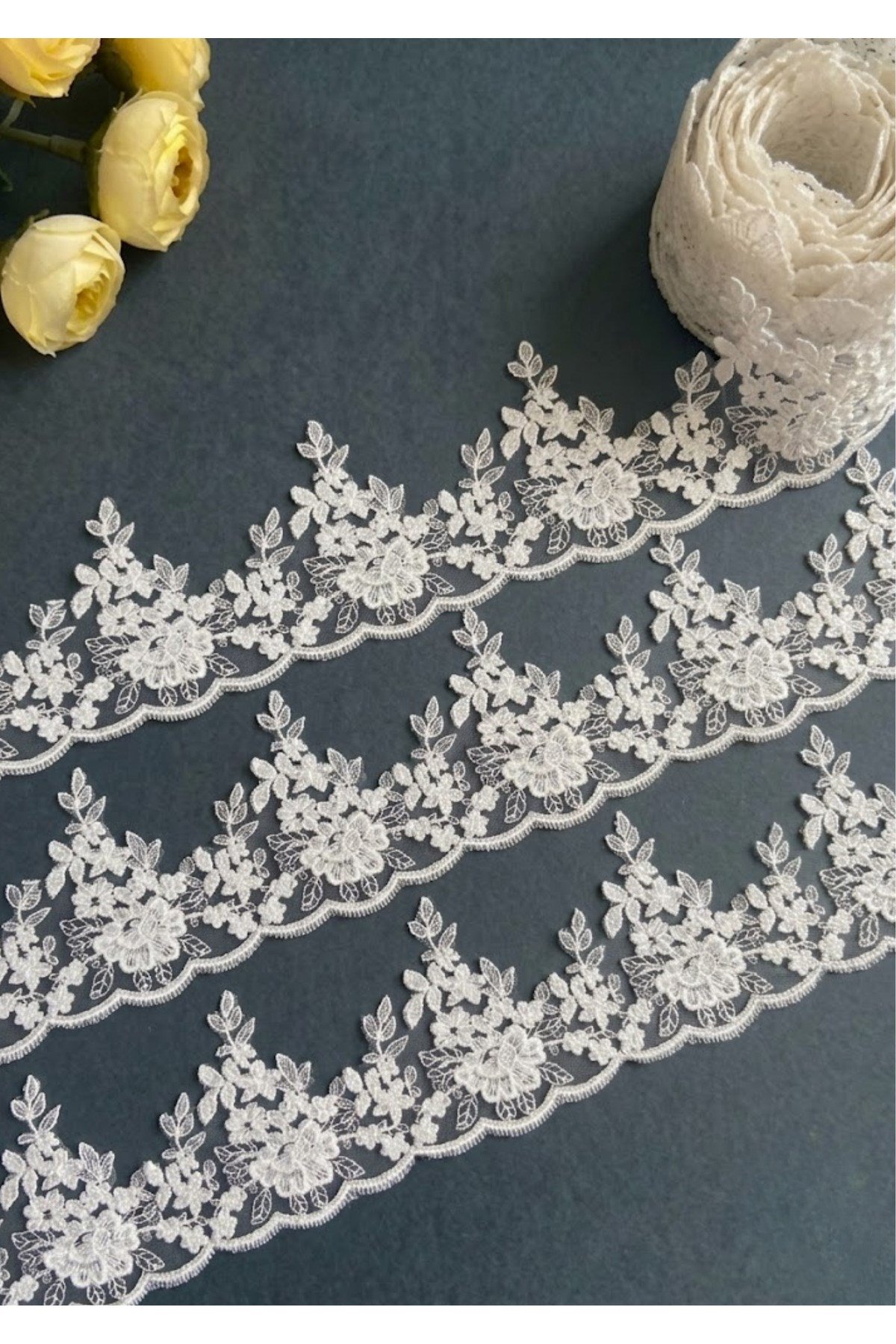 Fransız Dantel Lx207 13,5mt-beyaz