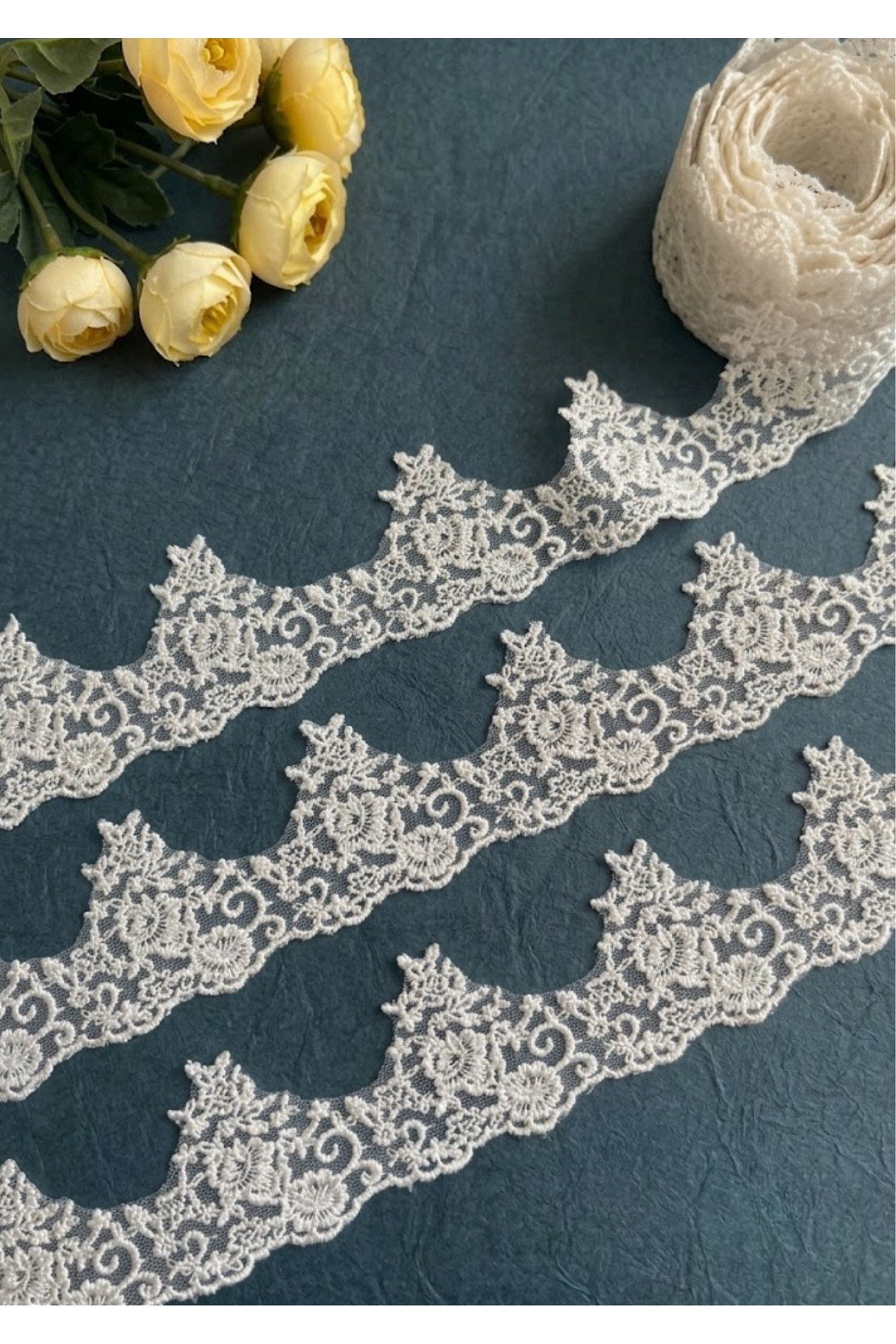 Fransız Dantel Zk284 13,5mt-krem