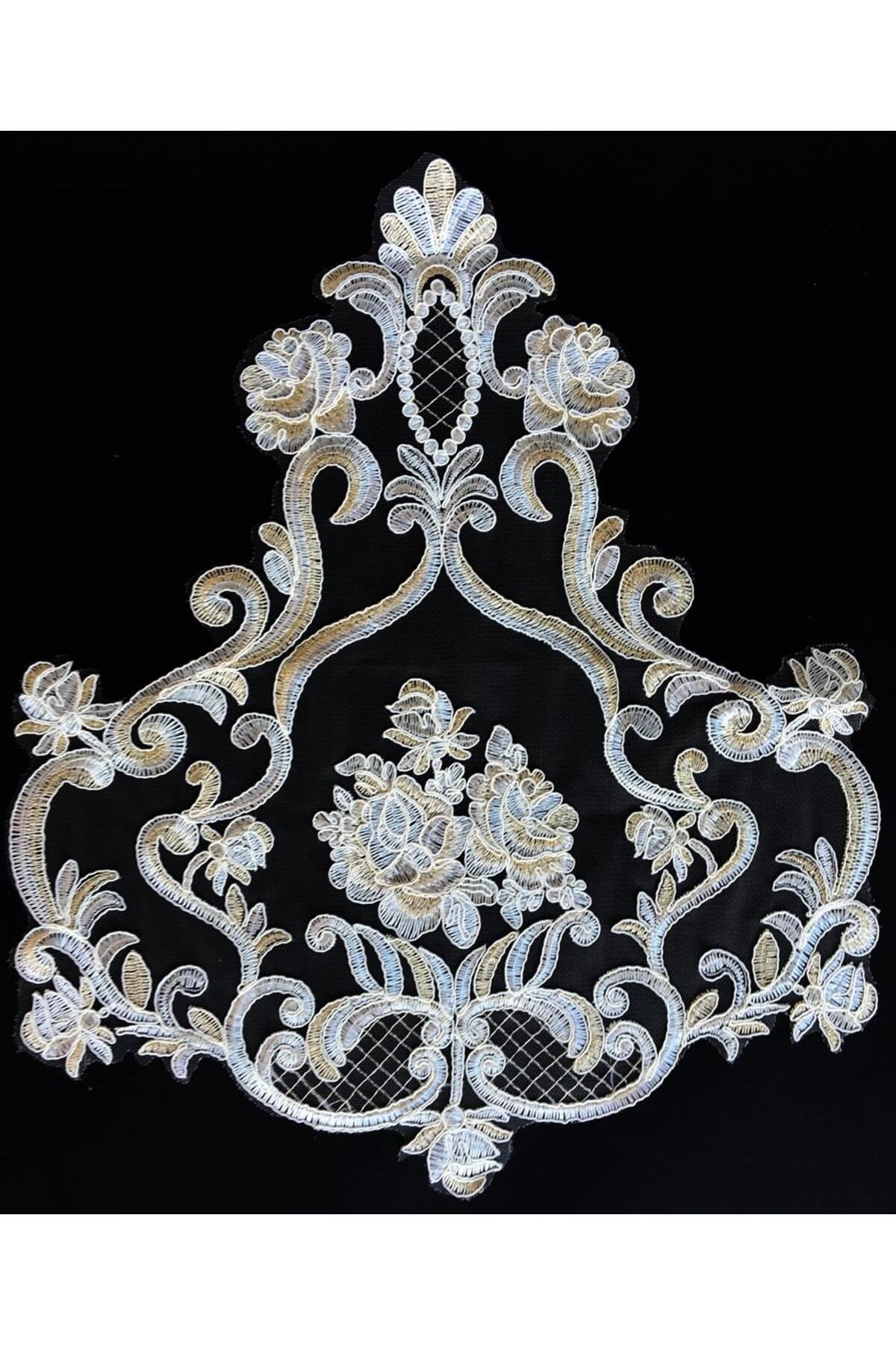 Fransız Motif Fd389 6ad/pkt-krem-altın