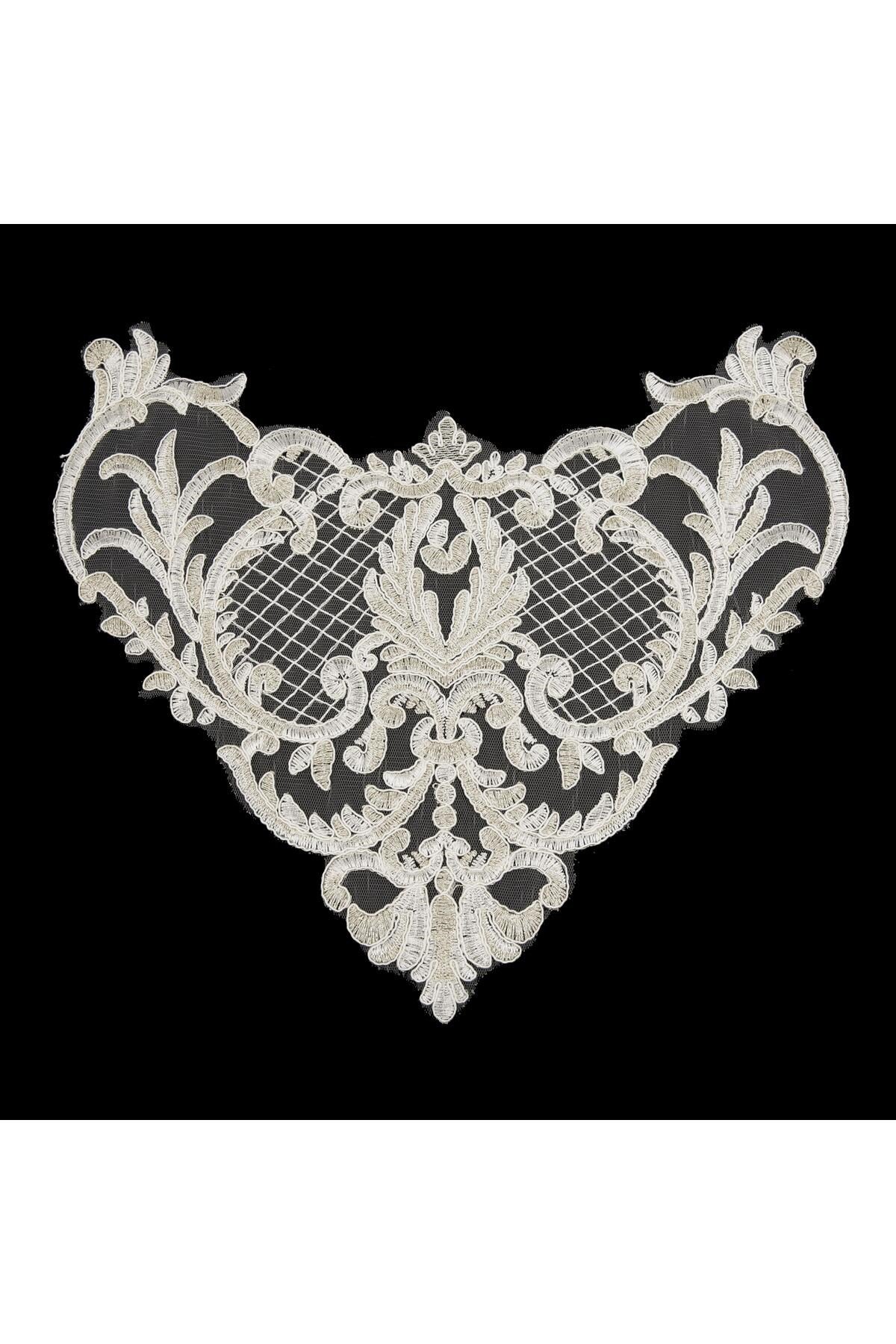 Fransız Motif Fd407 6ad/pkt-krem-altın